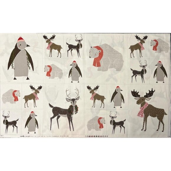 Moda Panel Merrily Gingiber Little Critter Zest for the Nest Woodland Animals - Picture 1 of 12